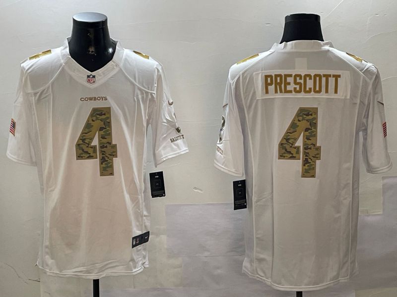 Men Dallas Cowboys #4 Prescott White admiral 2024 Nike Limited NFL Jersey style 1->denver nuggets->NBA Jersey